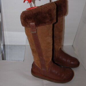 37/US 6❤️UGG Locarno Bpots 8m Tall Shearling Suede Leather Over Knee High Boots